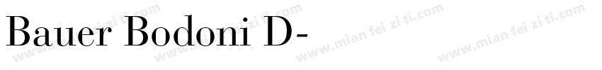 Bauer Bodoni D字体转换